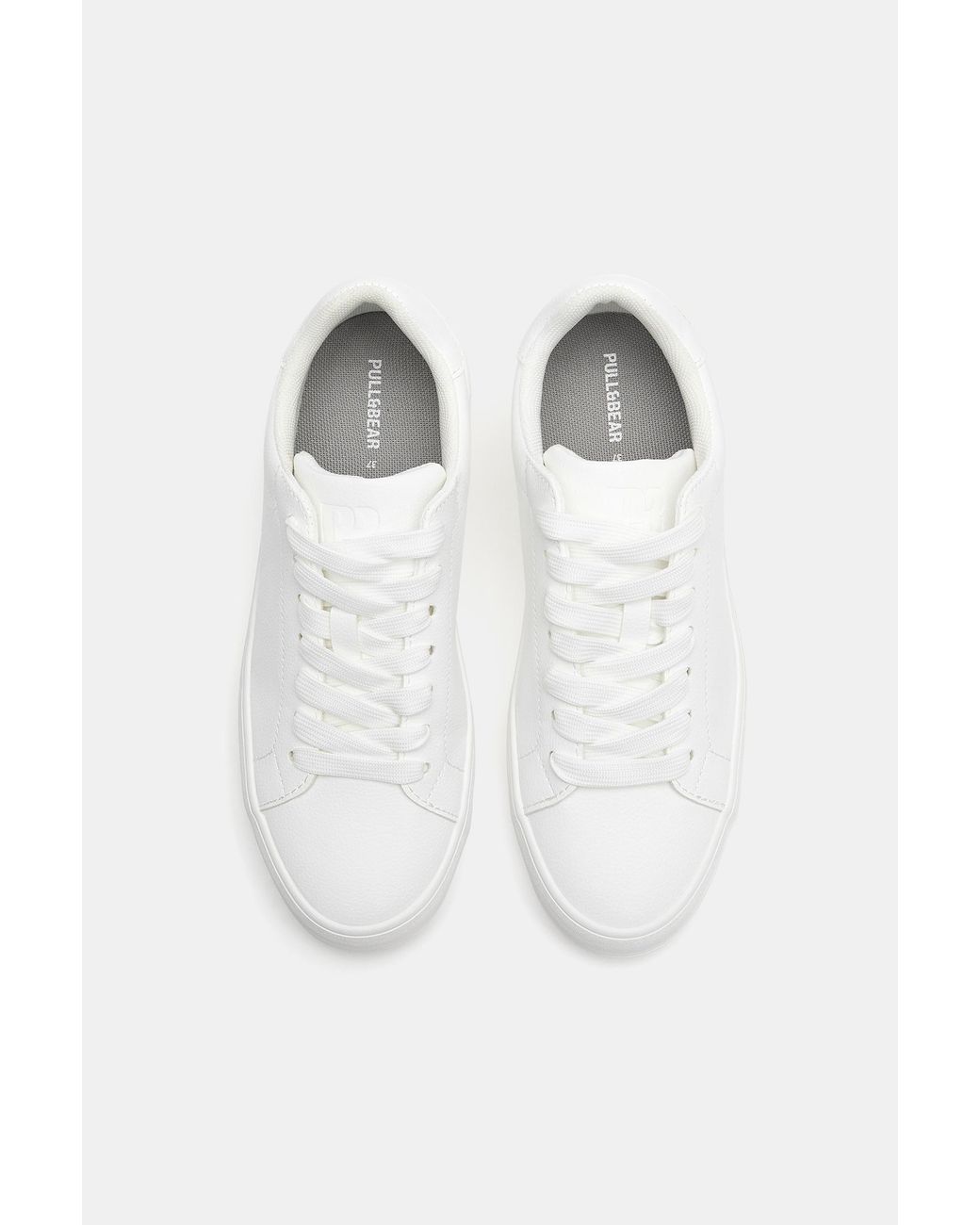 Pull&Bear White Basic Trainers