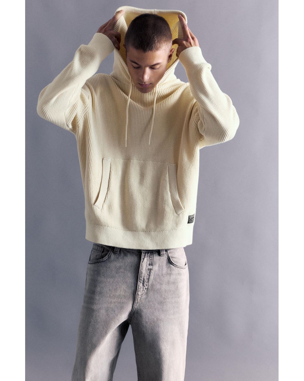 Pull À Capuche Pull&Bear pour homme en coloris Gray