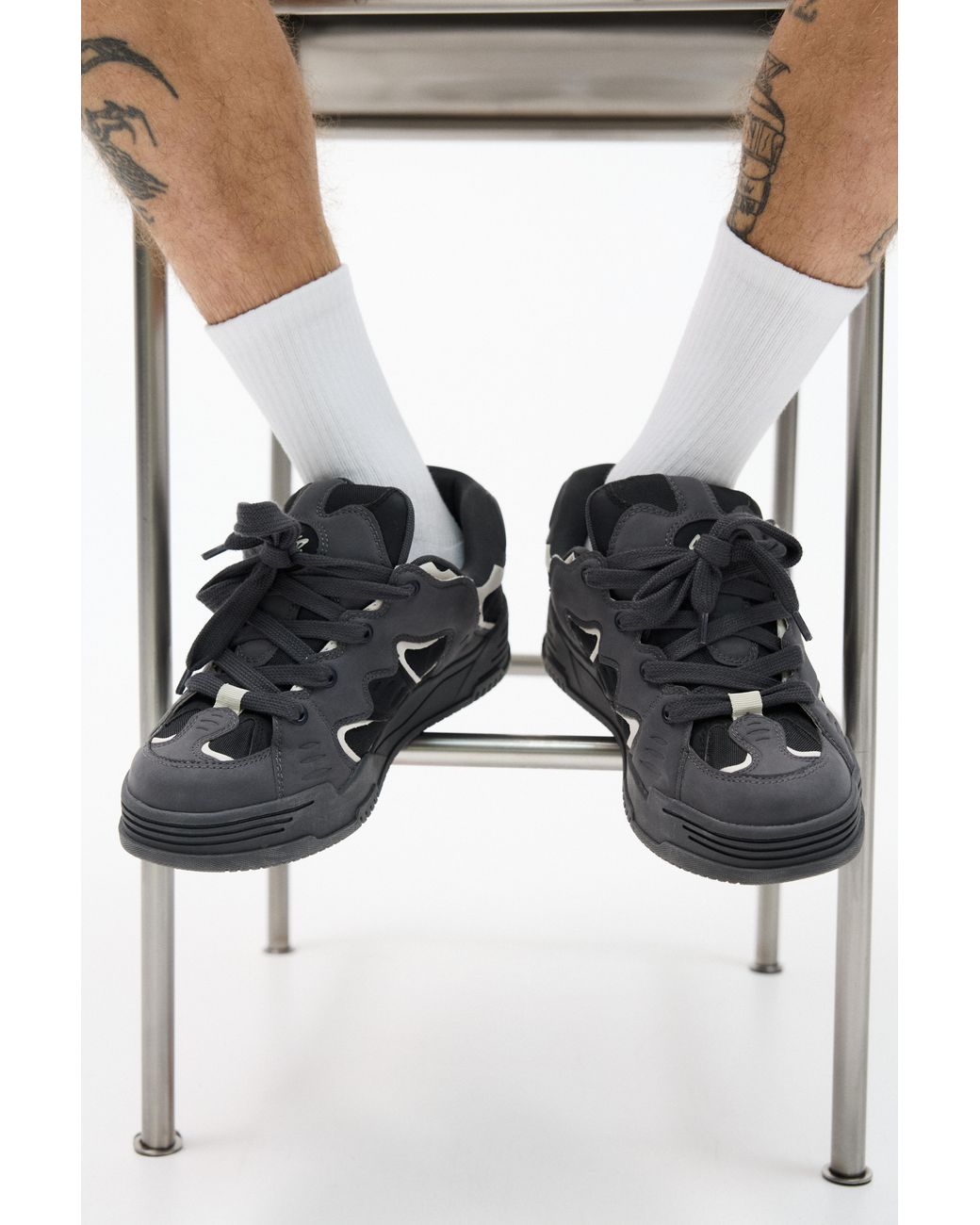 Pull&Bear White Pack Of 3 Pairs Of Socks for men