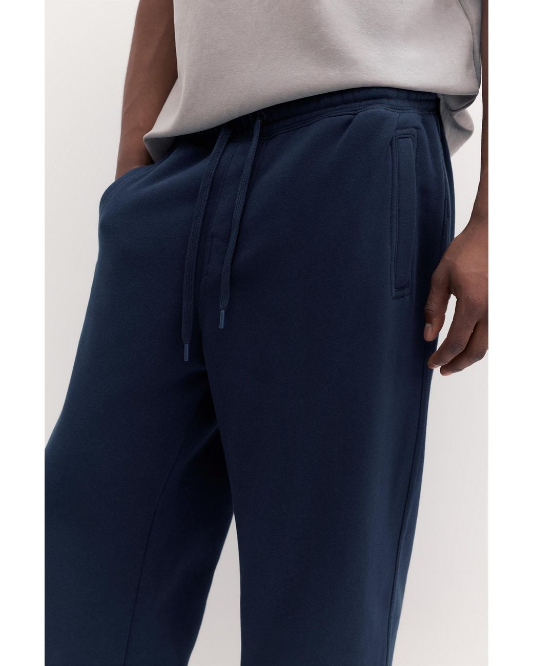 Pull&Bear Basic Baggy Joggingbroek in het Blue voor heren