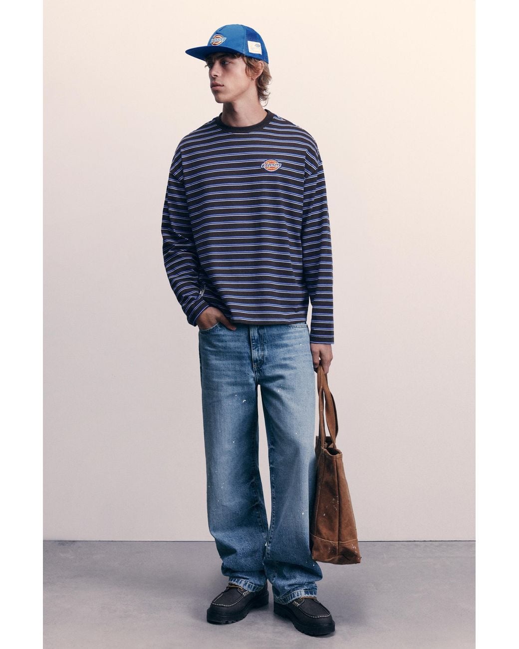 Pull&Bear Blue Dickies Straight-Leg Jeans for men