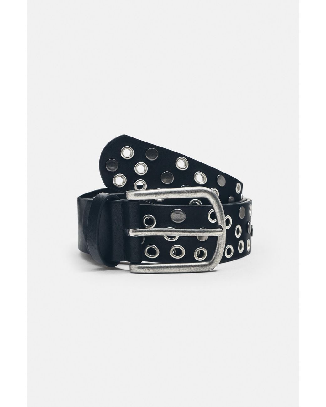 Pull&Bear Black Eyelet Belt for men