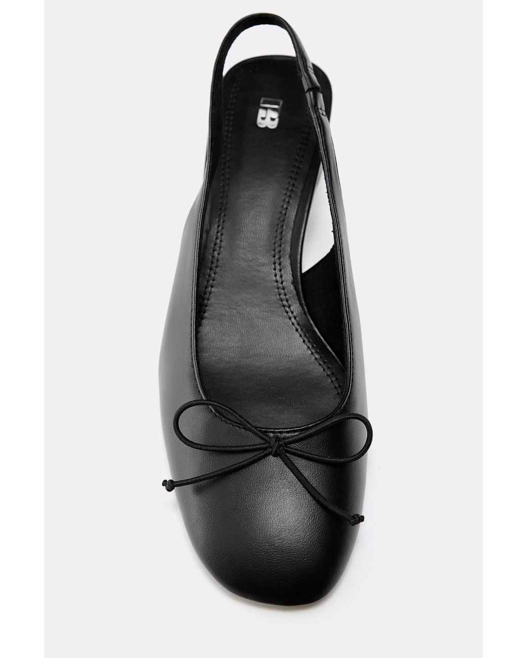 Pull&Bear White Ballerinas Mit Absatz