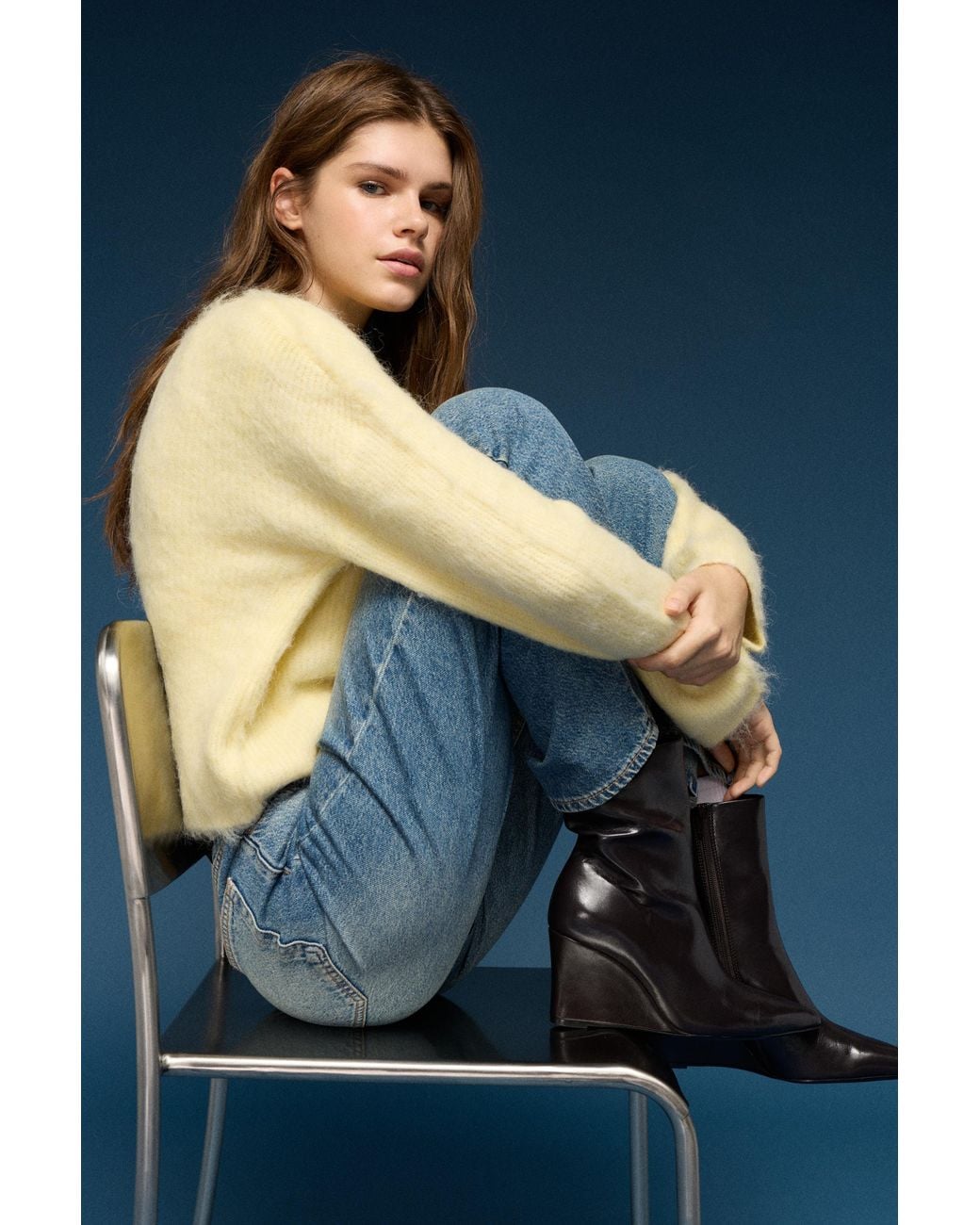 Pull&Bear Blue Soft-Touch Knit Jumper