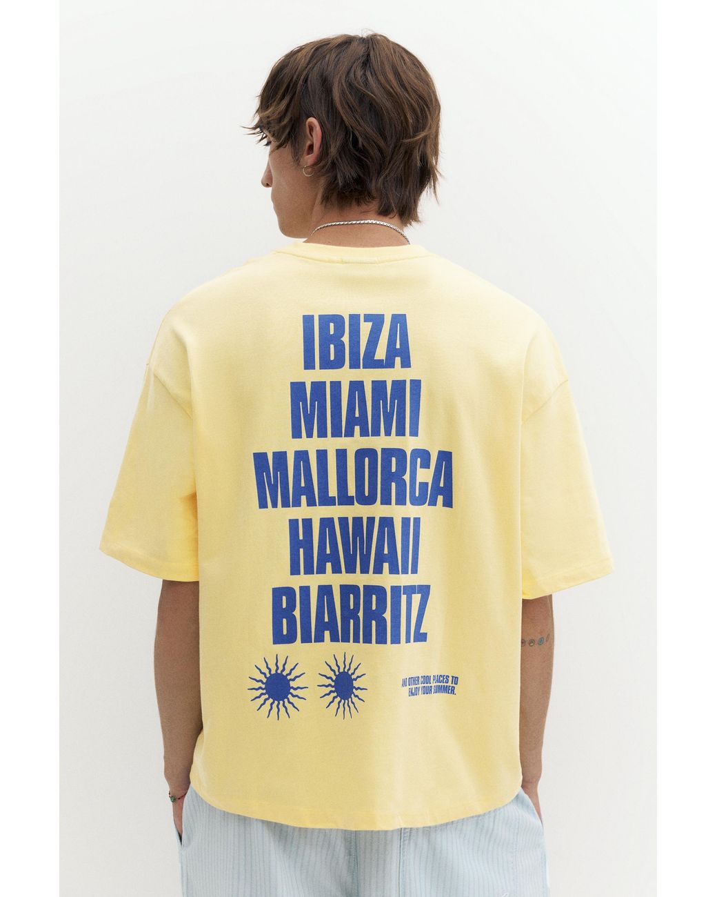 Pull&Bear Multicolor Stwd Road Trip Graphic T-Shirt for men