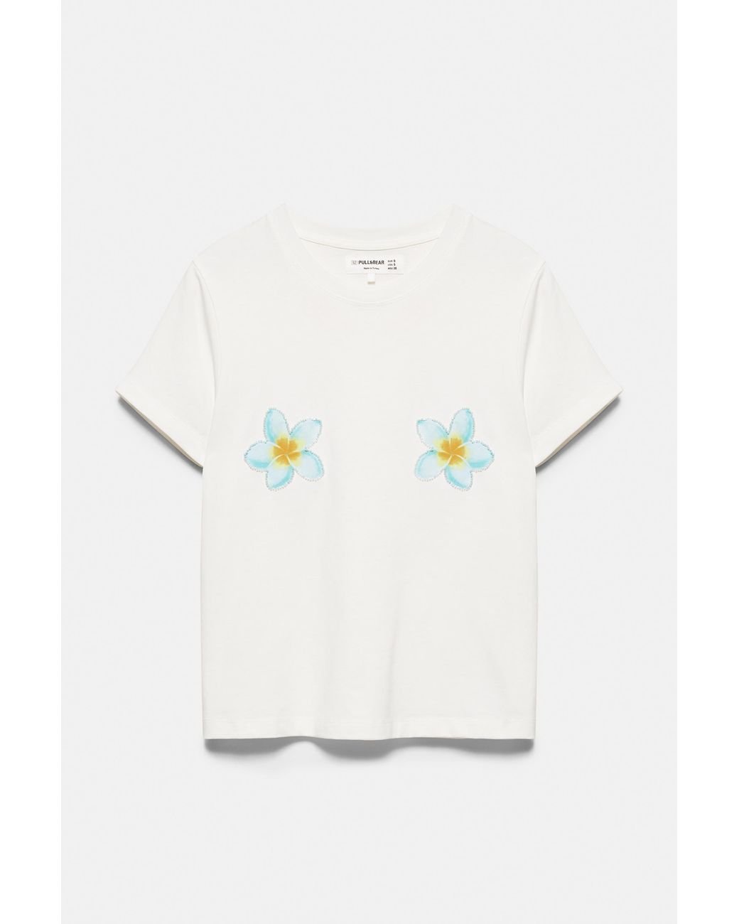 Pull&Bear Blue Tahiti Floral T-Shirt