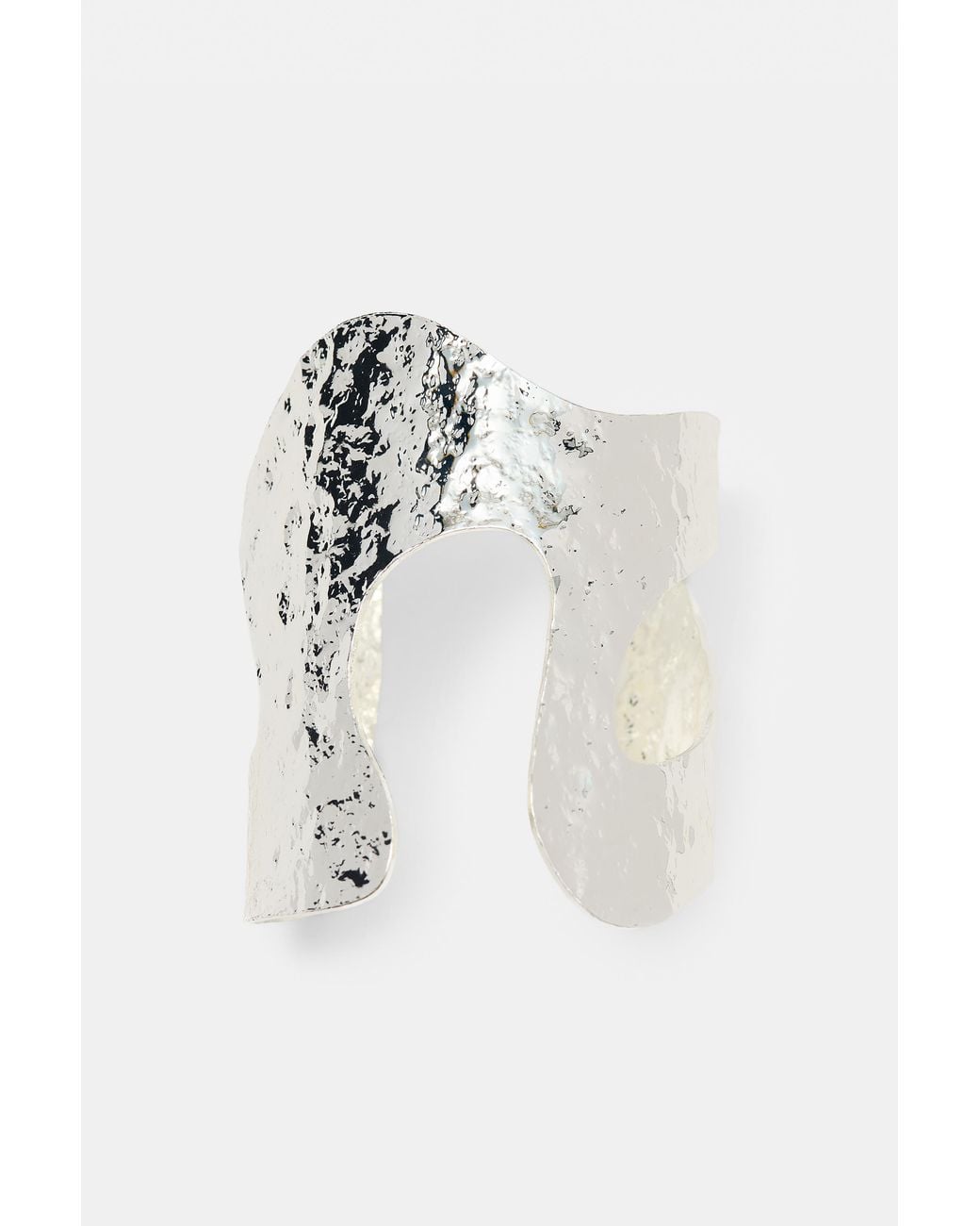 Pull&Bear White Curved Textured Arm Cuff