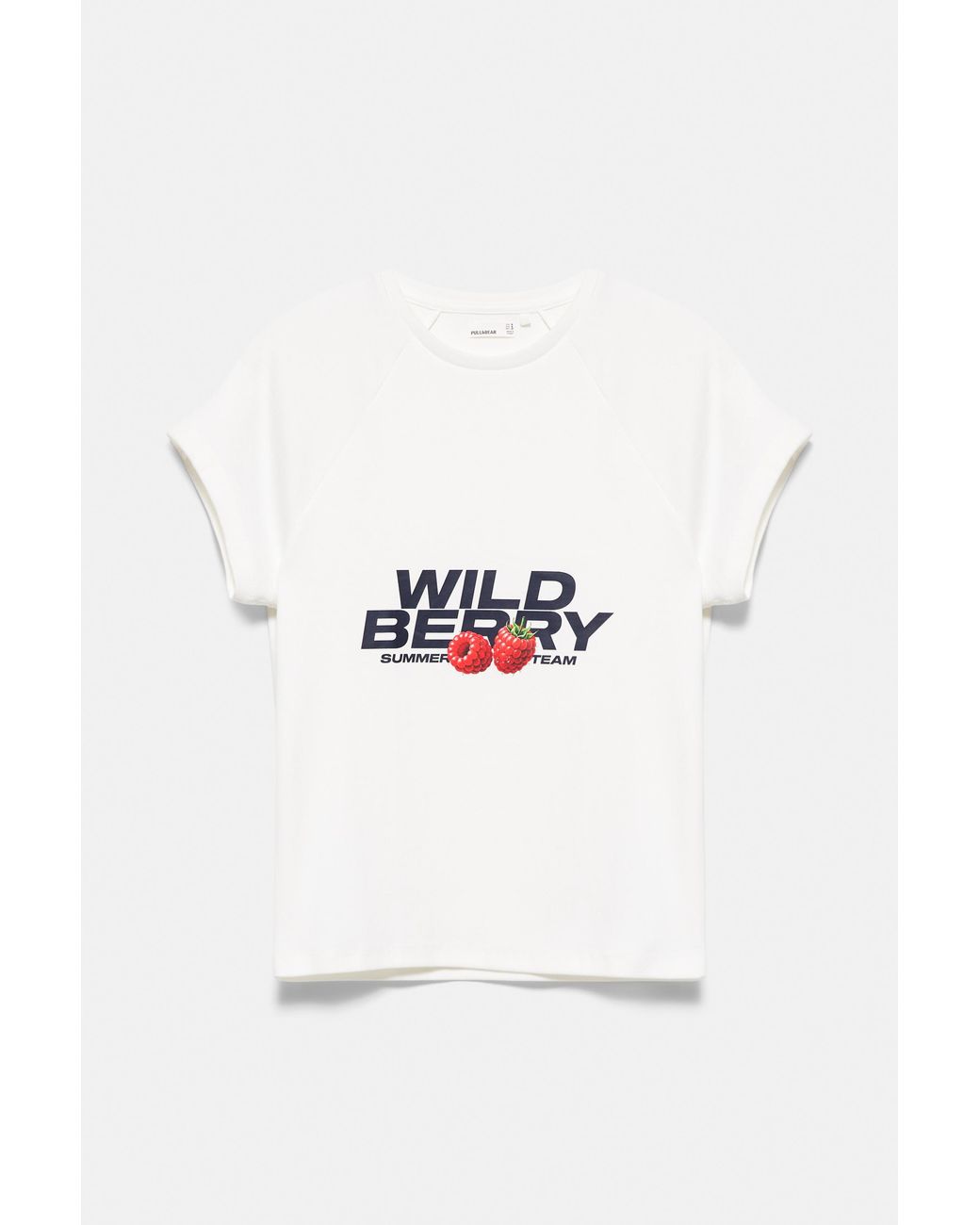 Pull&Bear White Fruit Graphic T-Shirt