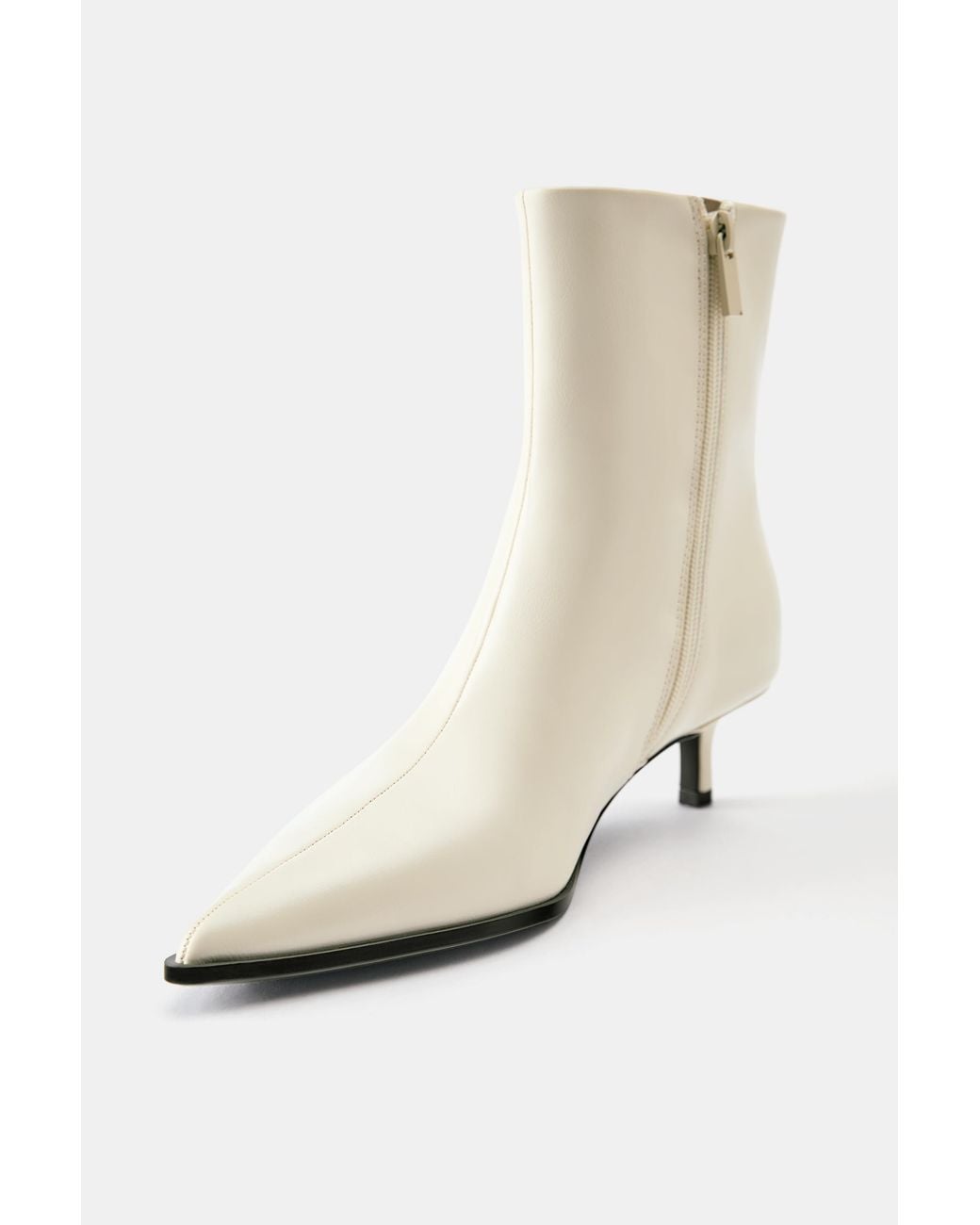 Pull&Bear Brown Kitten Heel Ankle Boots