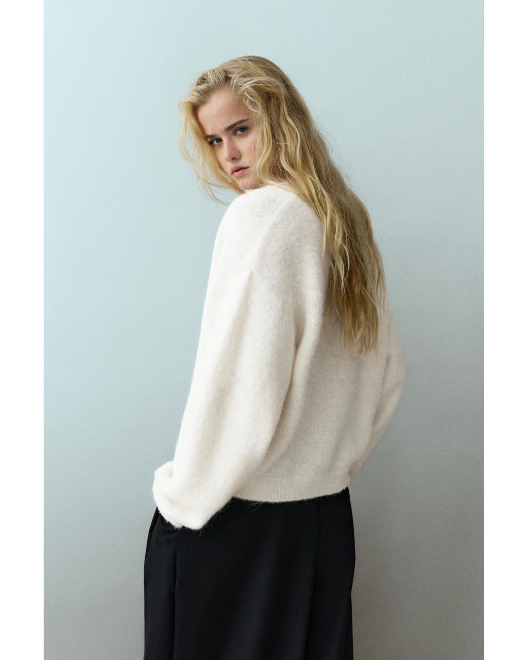 Pull&Bear Gray V-Neck Jumper