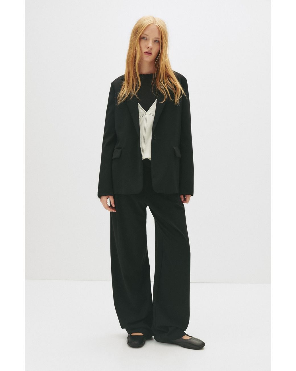 Pull&Bear Basic Blazer in het Black