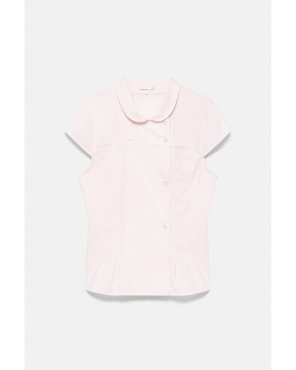 Pull&Bear Blue Peter Pan Collar Shirt