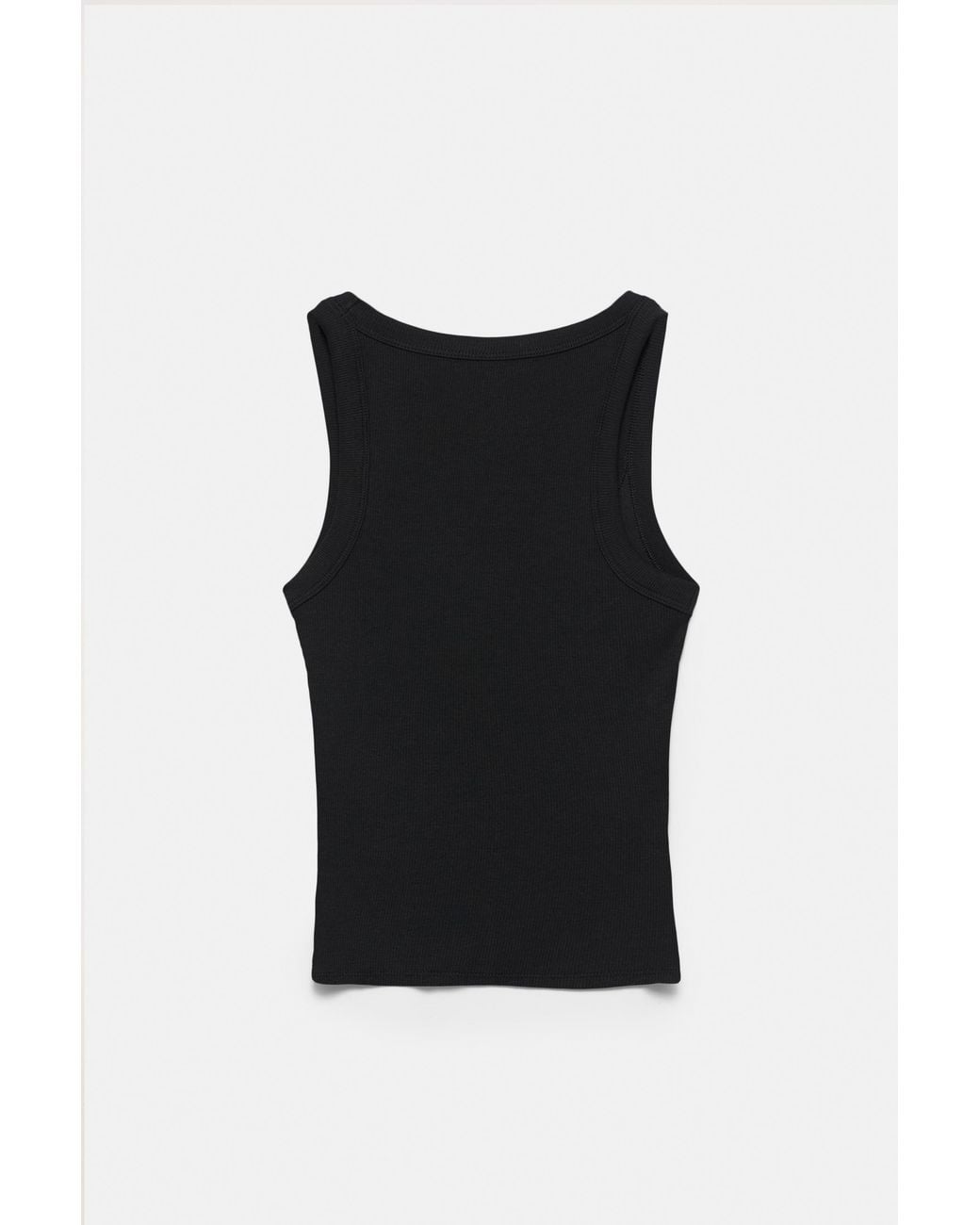 Pull&Bear Basic Tanktop in het Black