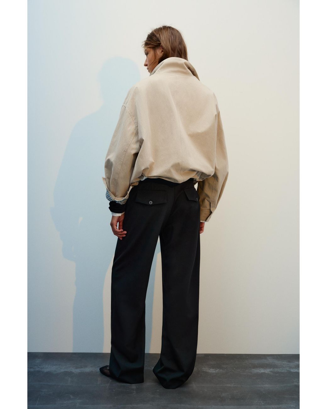 Pantalon Habillé Barrel Pull&Bear en coloris Black
