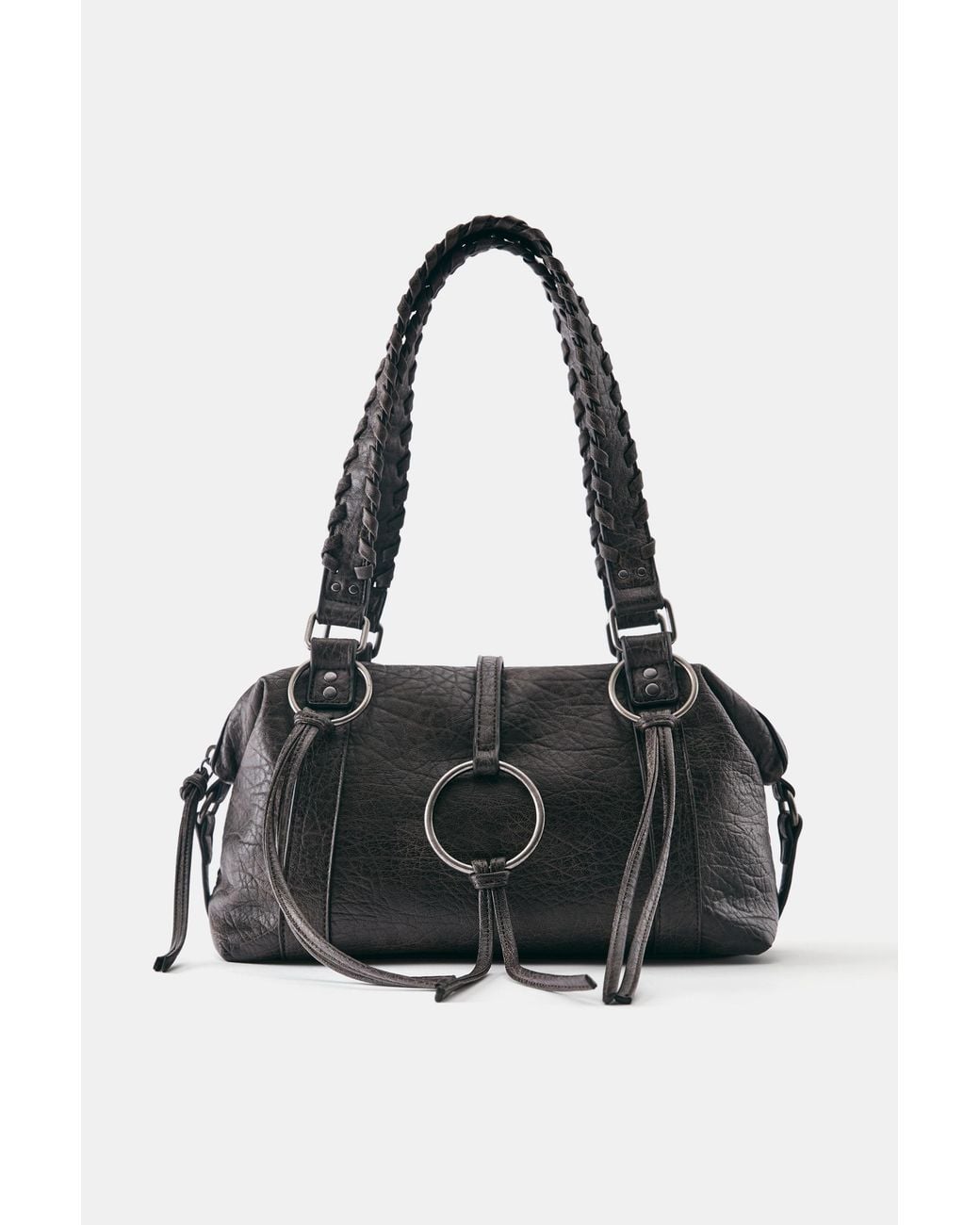 Borsa A Spalla Con Anelli di Pull&Bear in Black