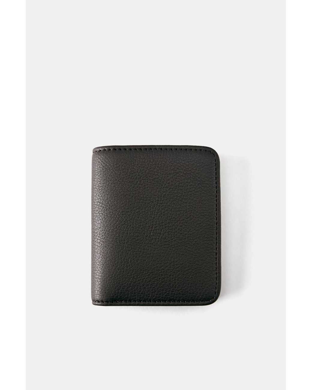 Pull&Bear Black Textured Wallet for men