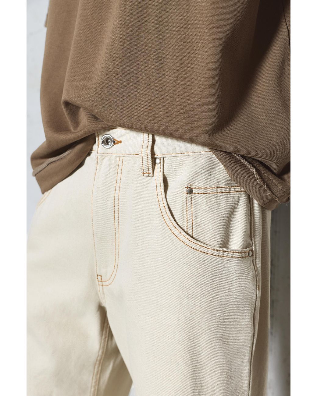 Pull&Bear Natural Worker Trousers for men