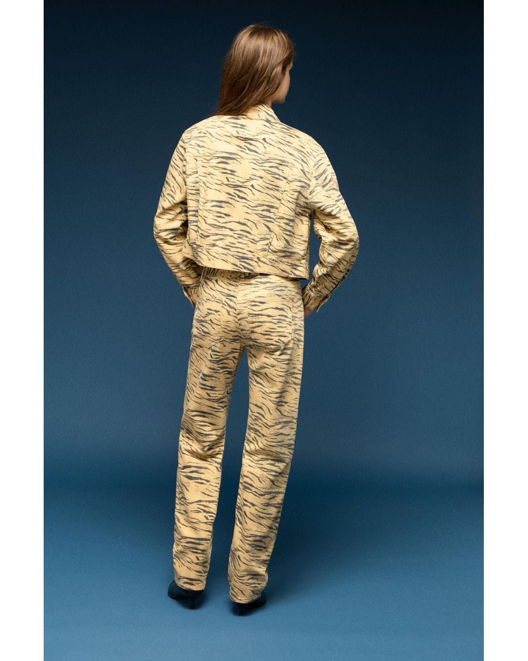 Pull&Bear Blue Animal Print Jacket
