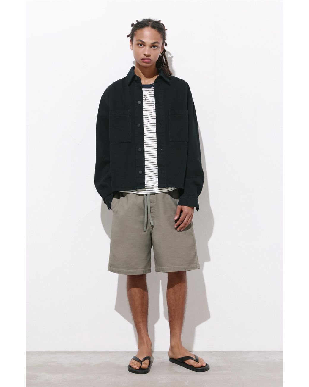 Short Jogging Pull&Bear pour homme en coloris White