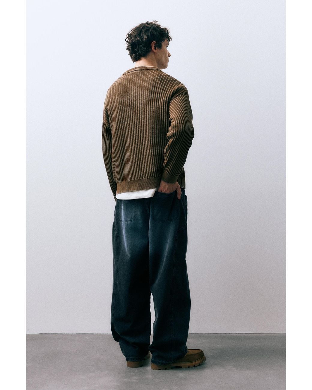 Pull&Bear Brauner Pullover Autonomous in Black für Herren