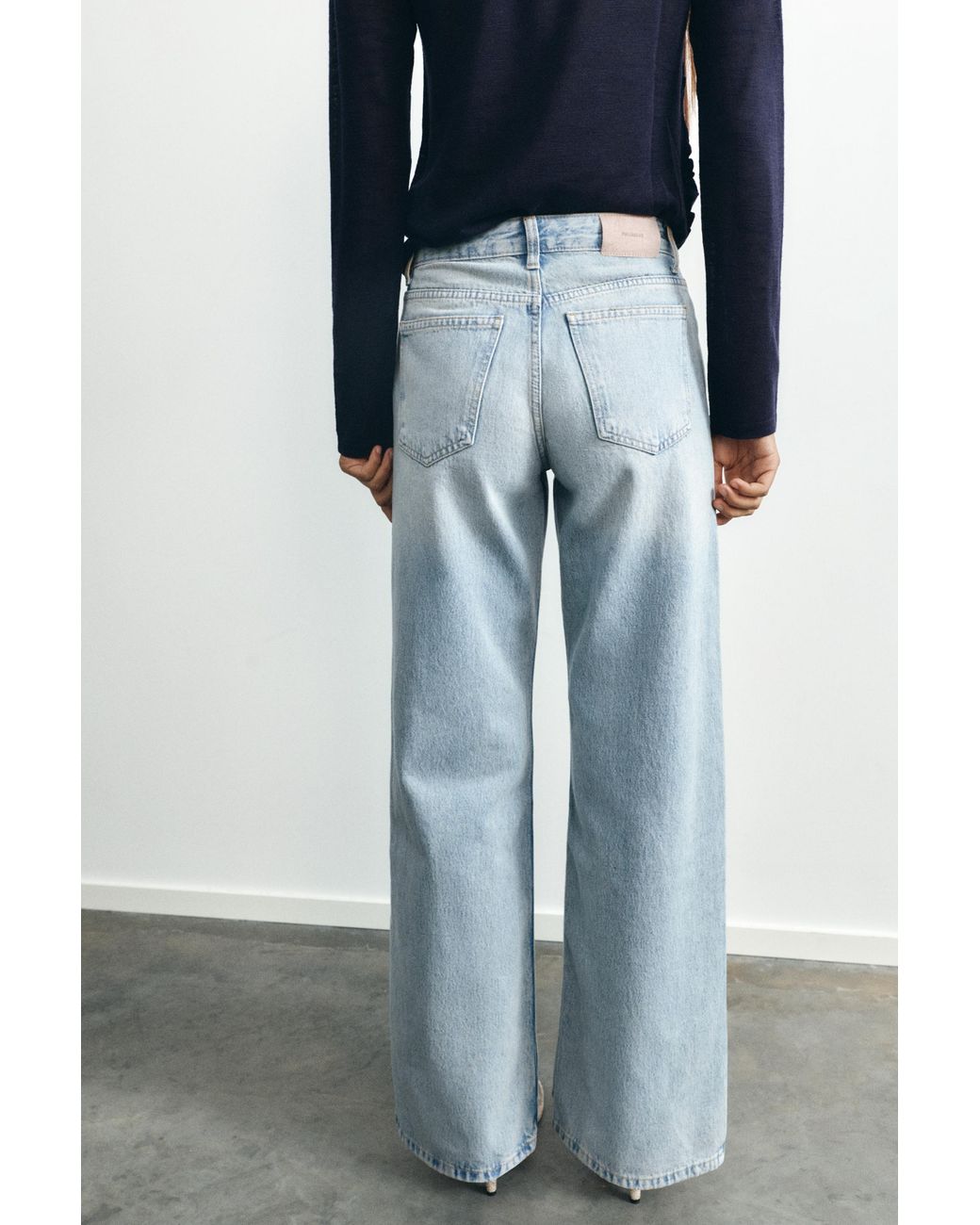 Pull&Bear Black Eyelet Baggy Jeans