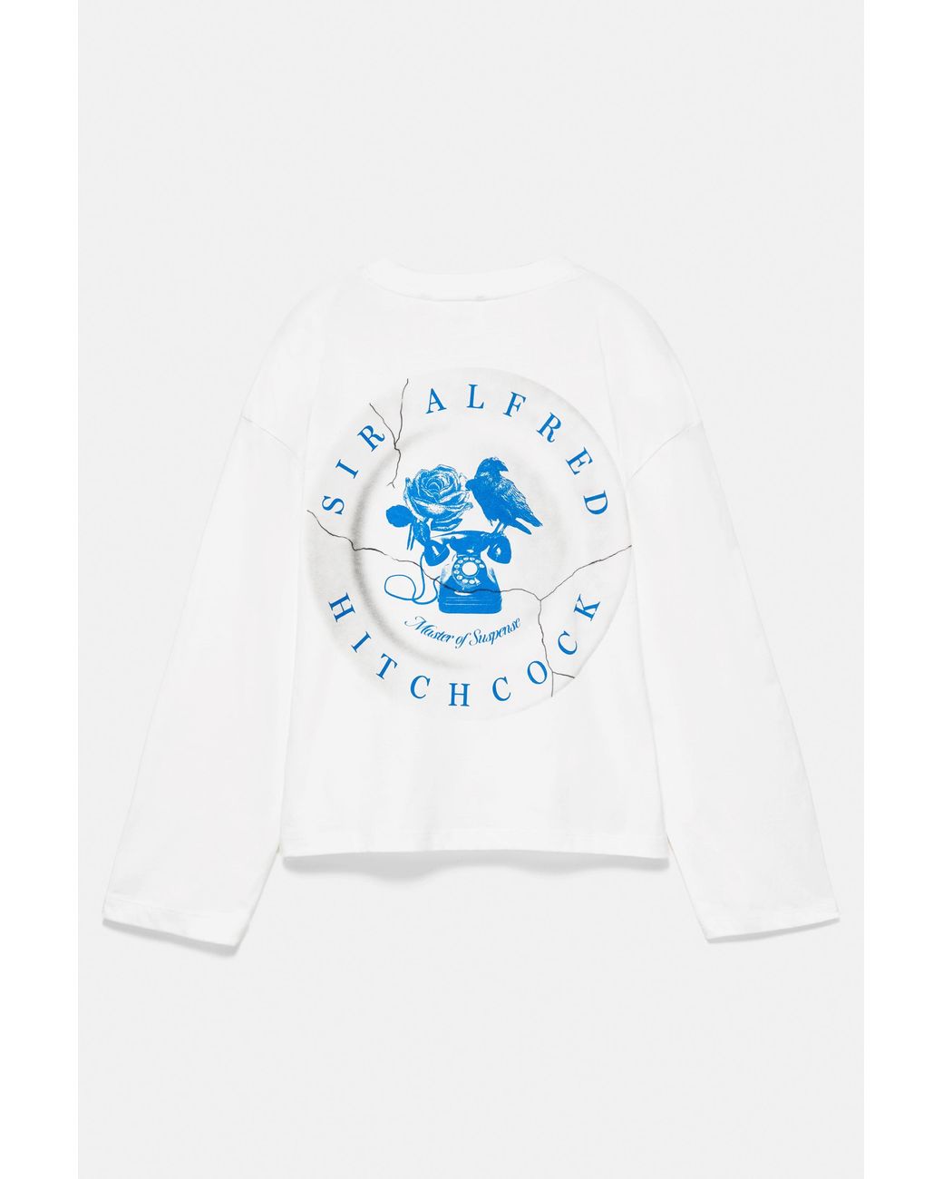 Pull&Bear Black Oversize Hitchcock Graphic T-Shirt