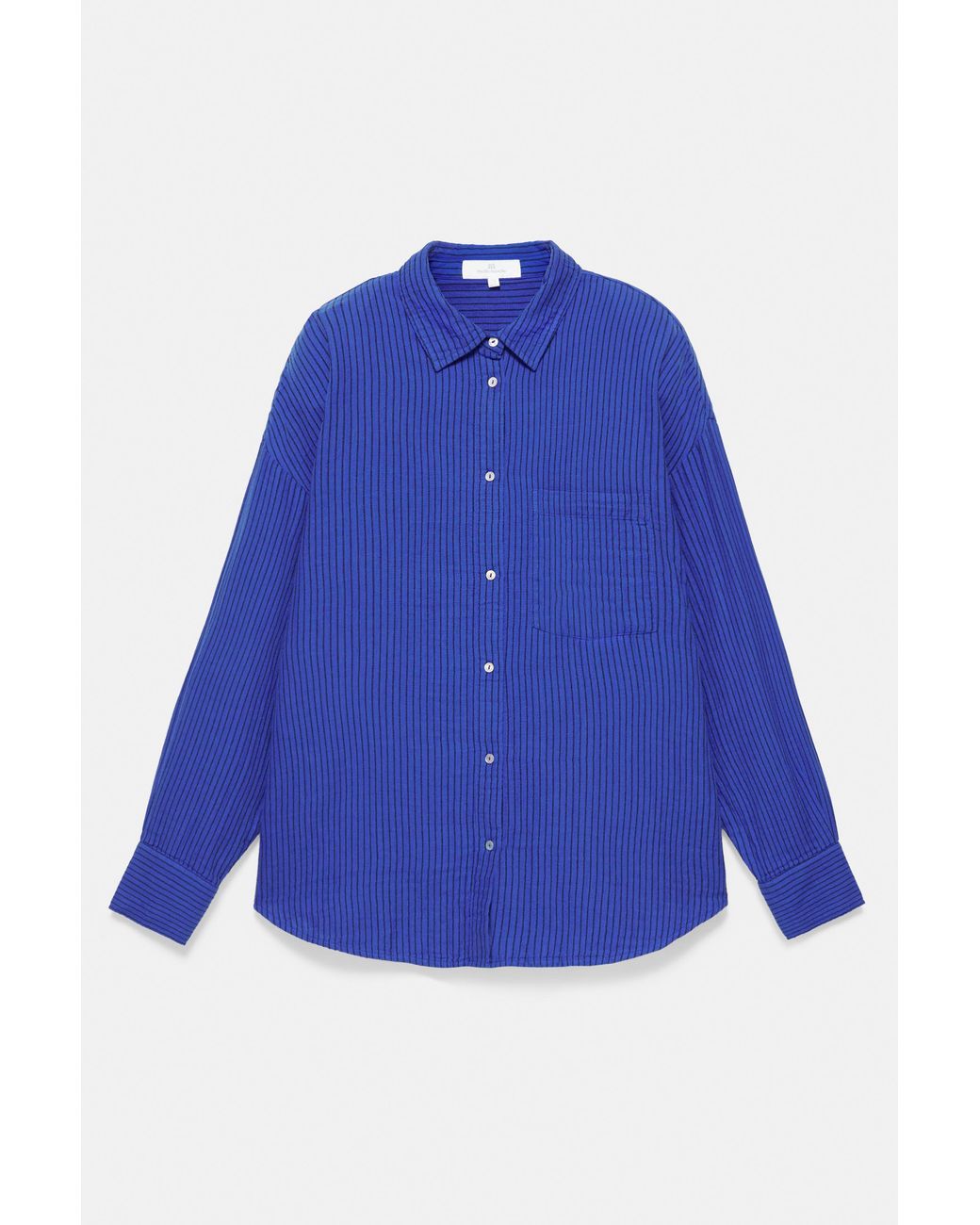 Pull&Bear Blue Striped Rustic Shirt