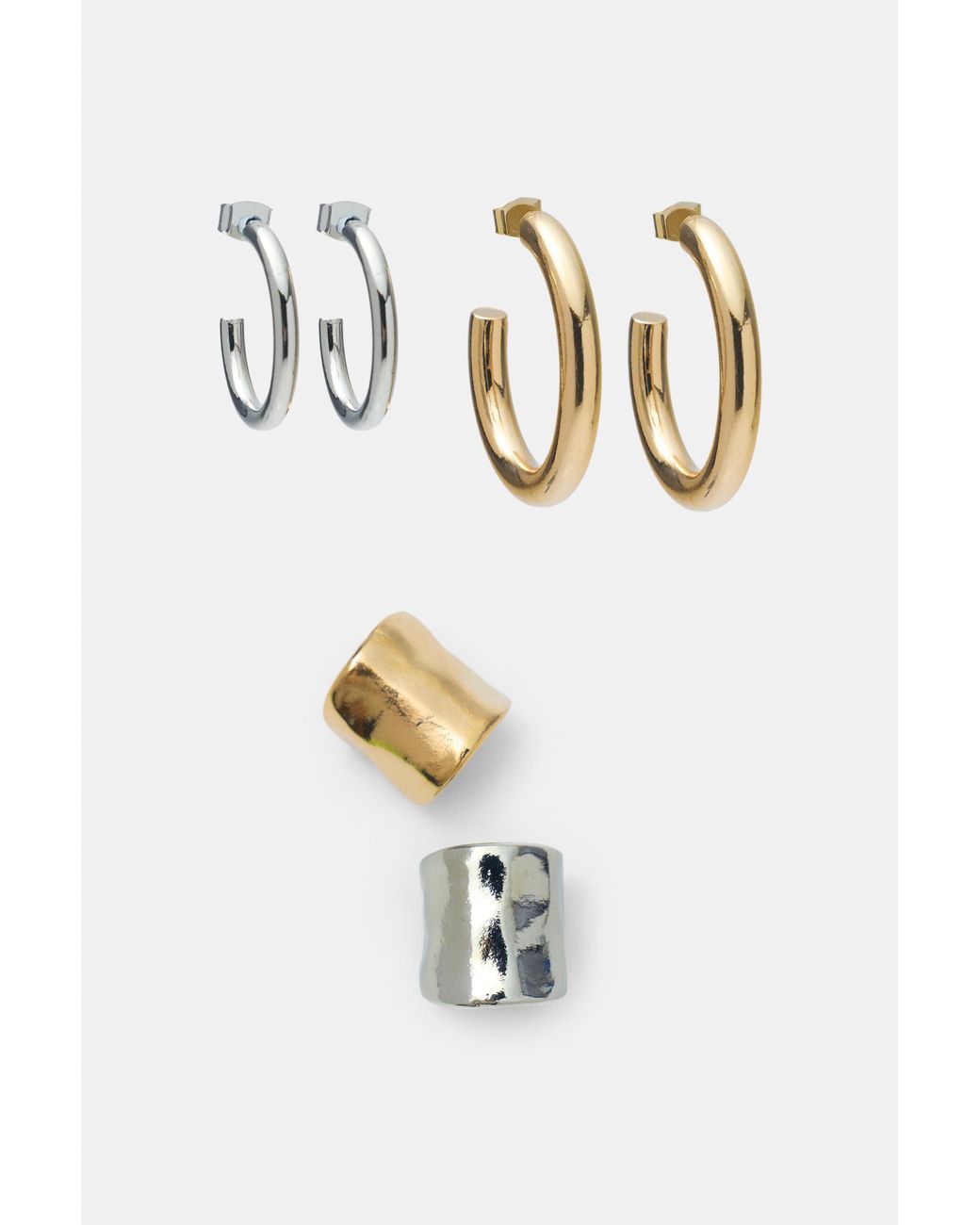 Confezione Orecchini Ear Cuff di Pull&Bear in White