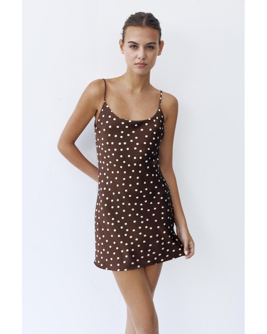 Pull&Bear Multicolor Satin Strappy Mini Dress