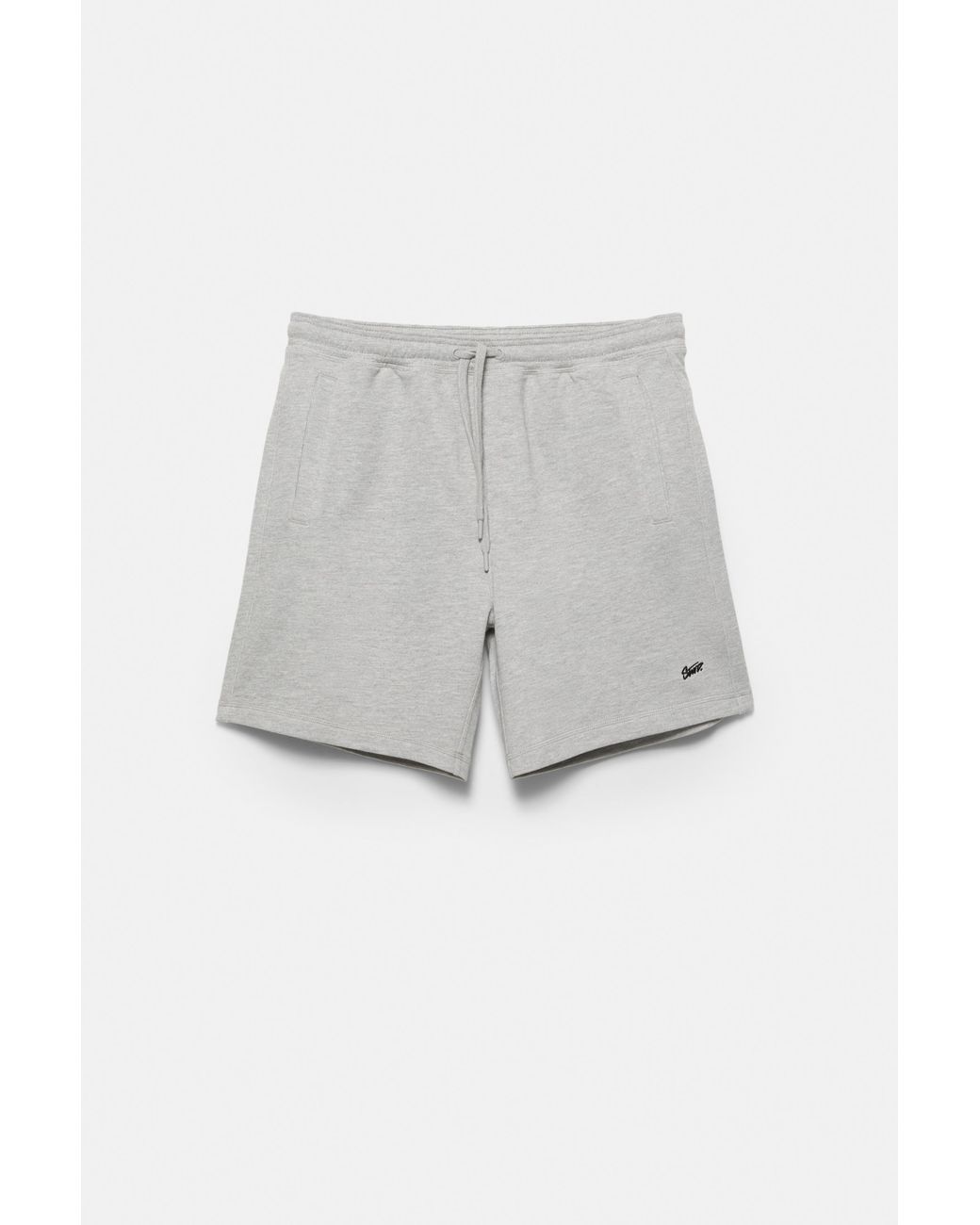 Pull&Bear Gray Stwd Jogger Bermuda Shorts for men