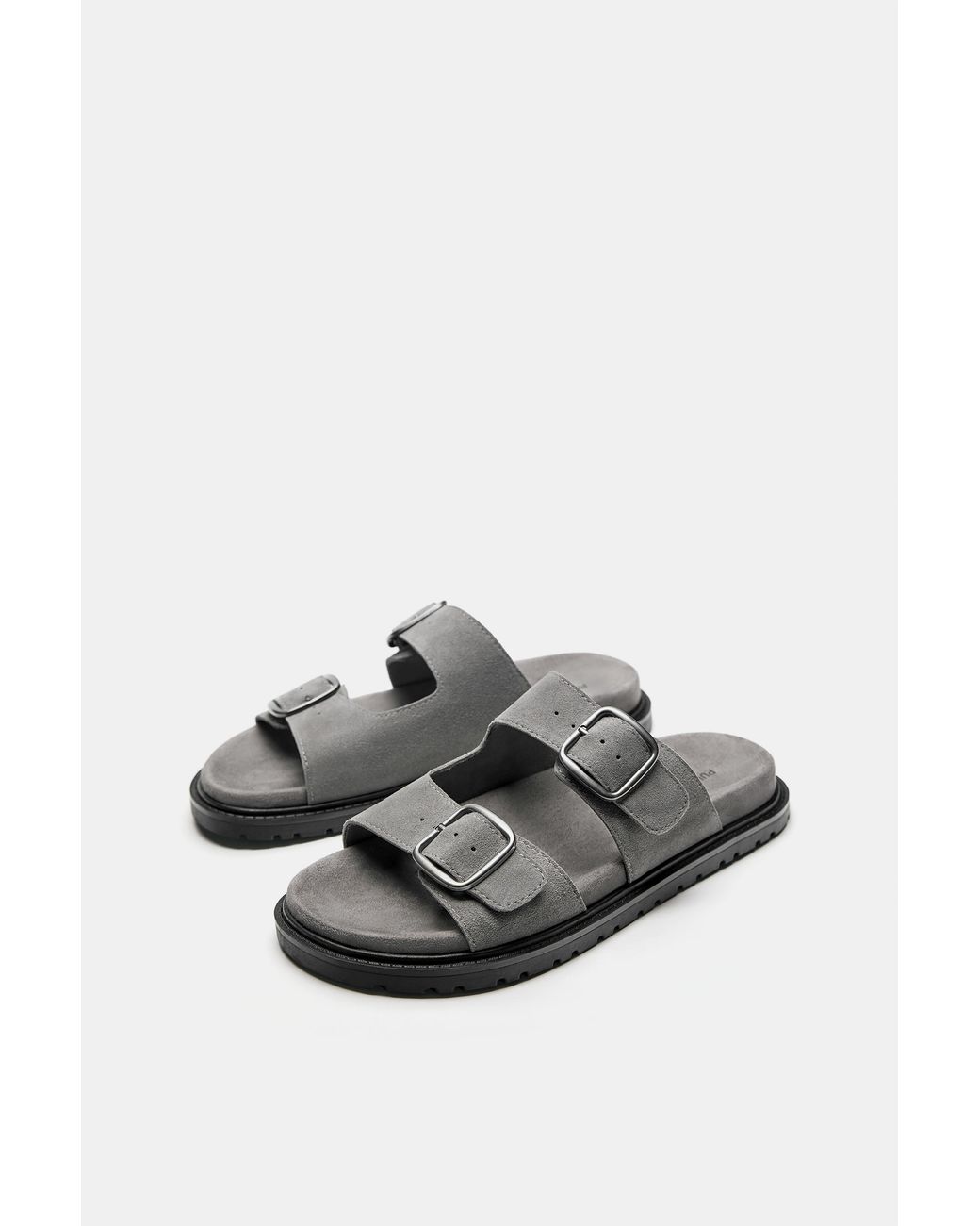 Pull&Bear Sandalen Mit Lederschnallen in White für Herren