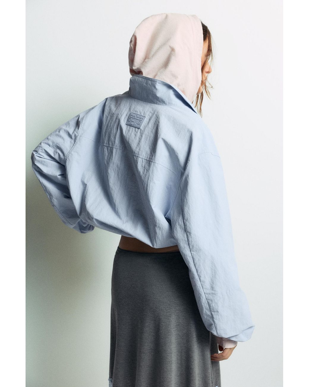 Pull&Bear Blue Lightweight Bomber Jacket