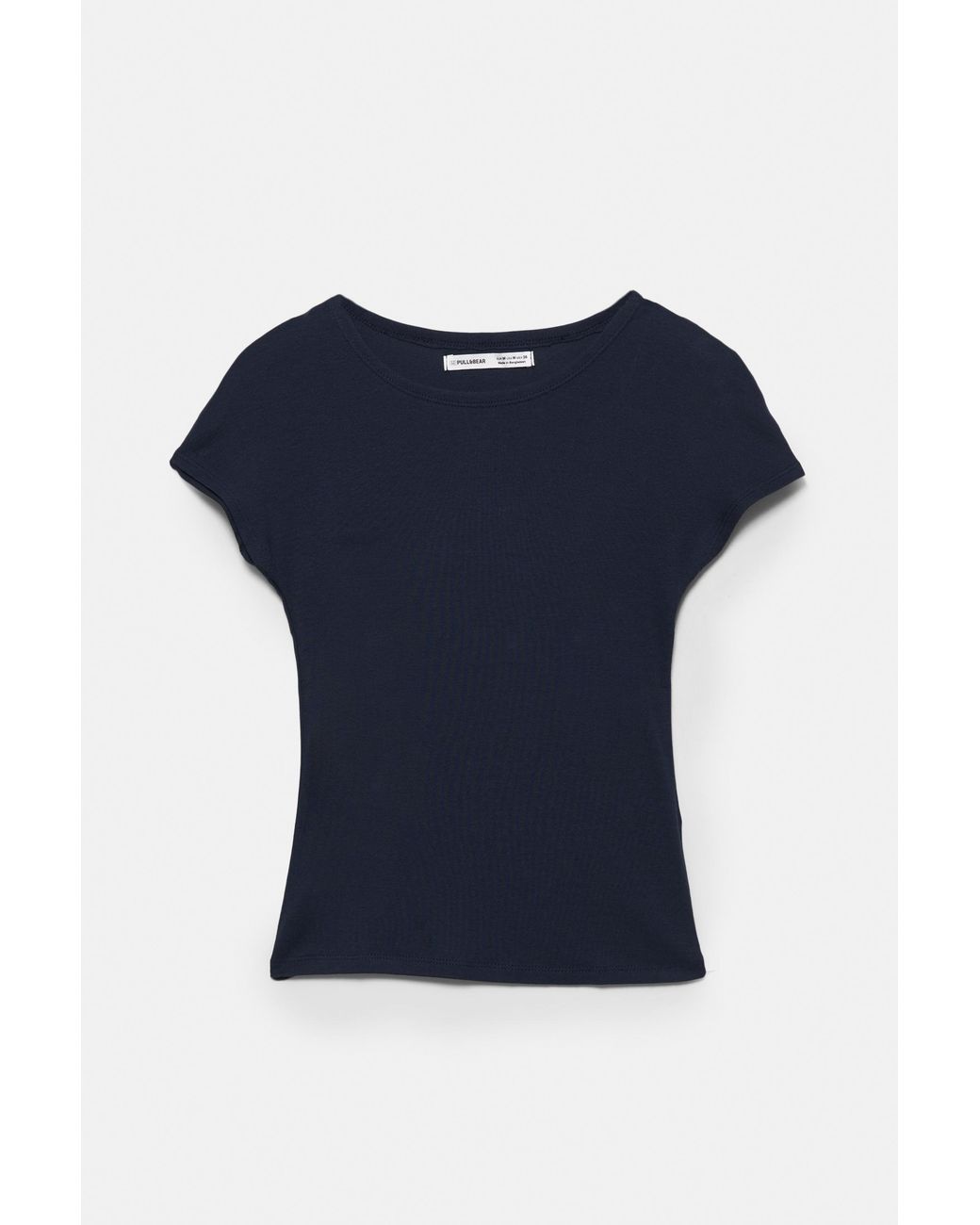 Pull&Bear Blue Fitted Short Sleeve T-Shirt