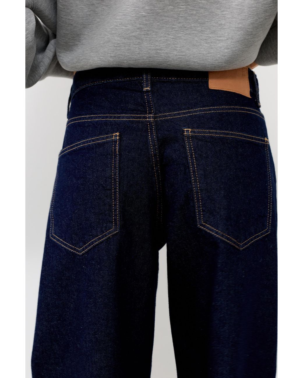 Pull&Bear Blue Low-Rise Barrel Jeans