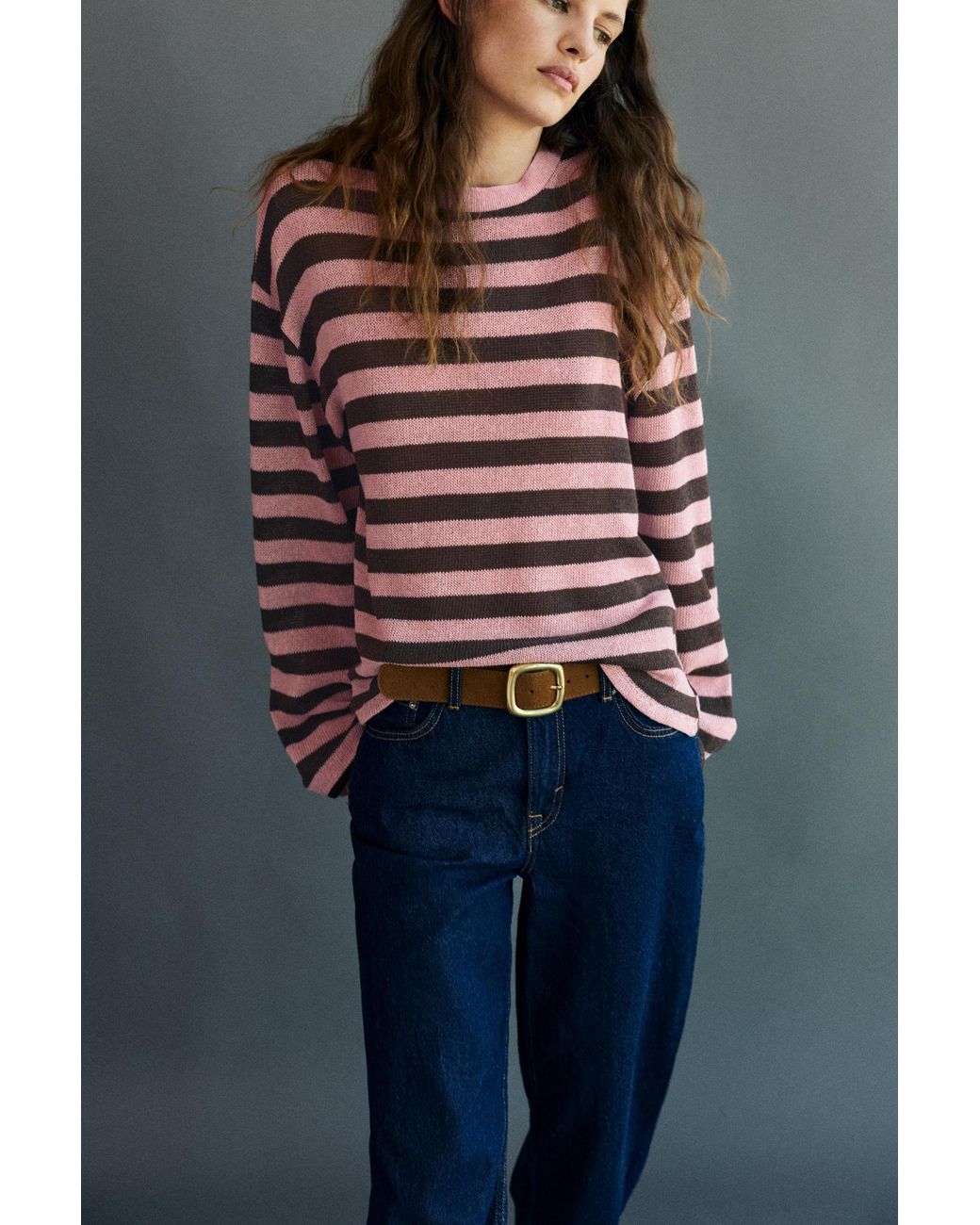 T-Shirt En Maille Rayé Pull&Bear en coloris Blue