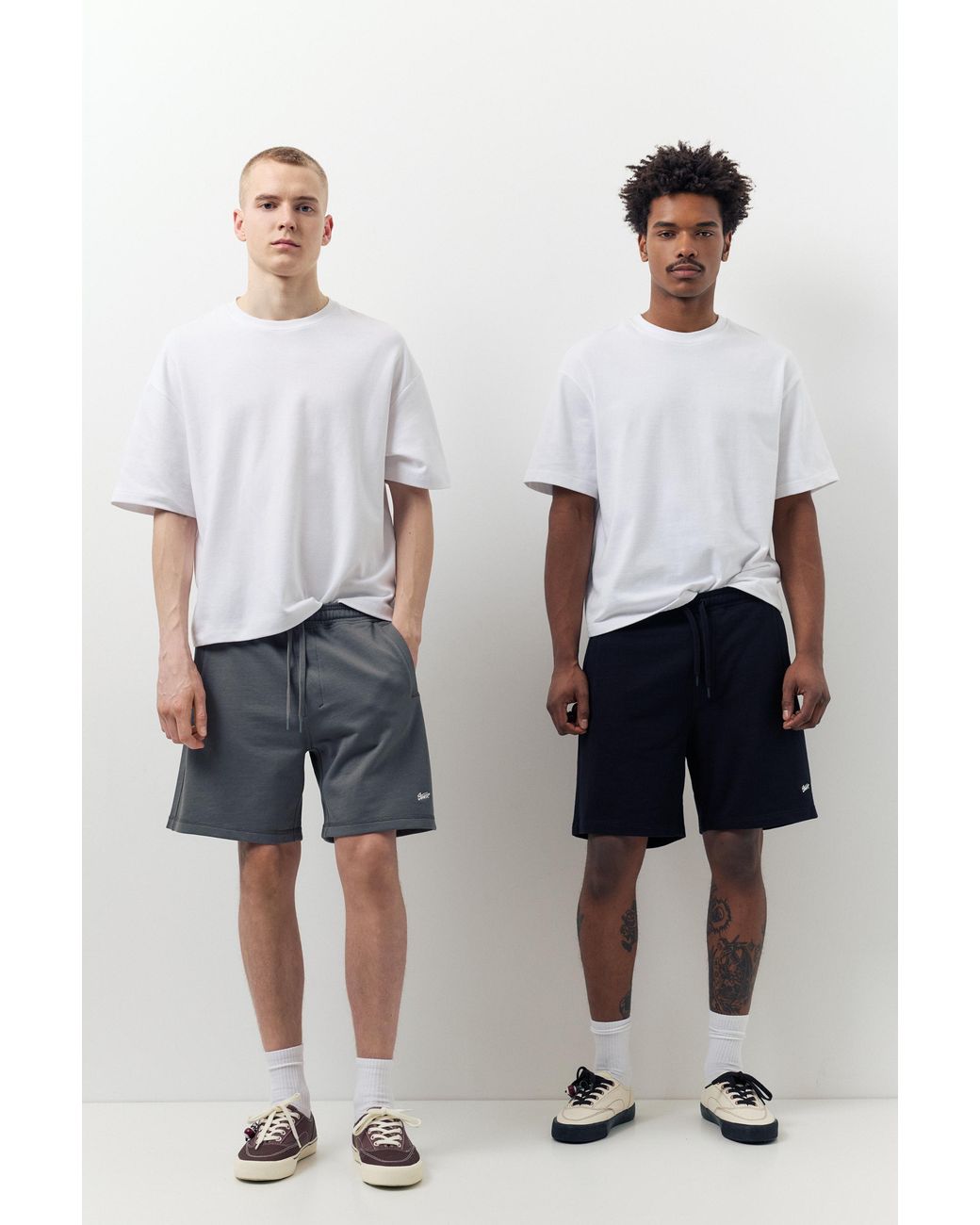 Pull&Bear White 2-Pack Of Stwd Bermuda Sweat Shorts for men