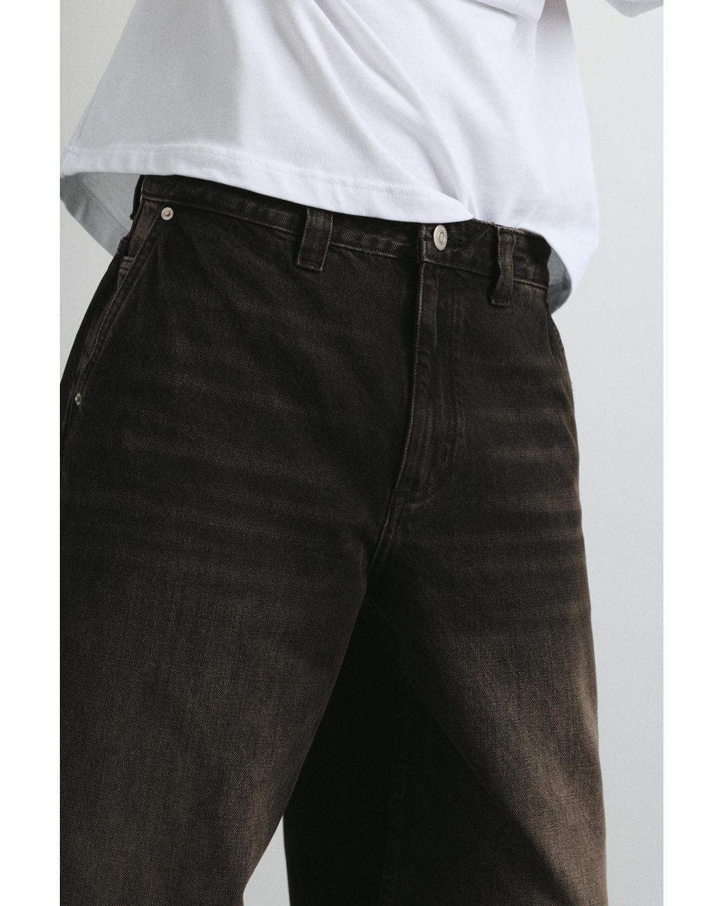 Pull&Bear 100% Katoenen Barrel Jeans in het White voor heren