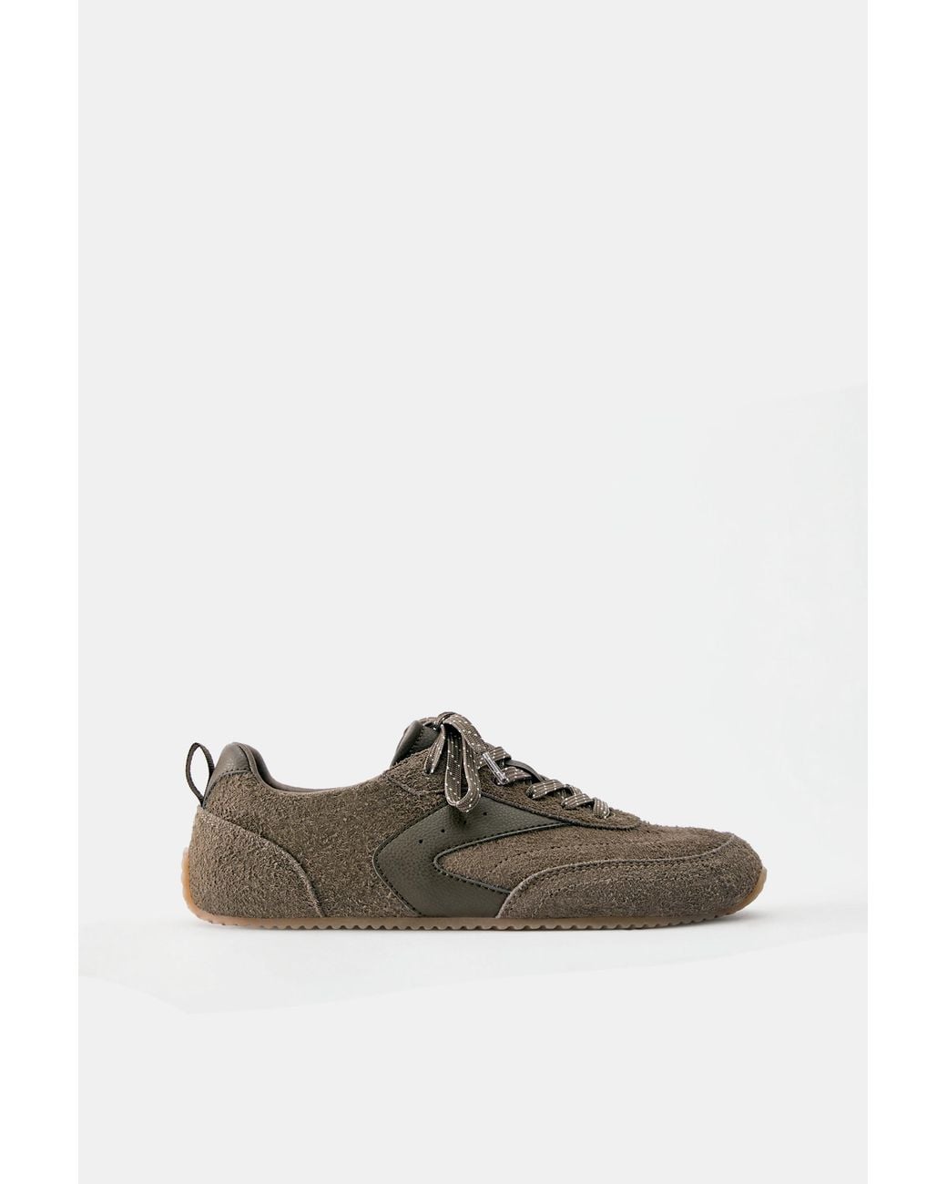 Pull&Bear Barefoot Sneakers Van Leer in het Blue
