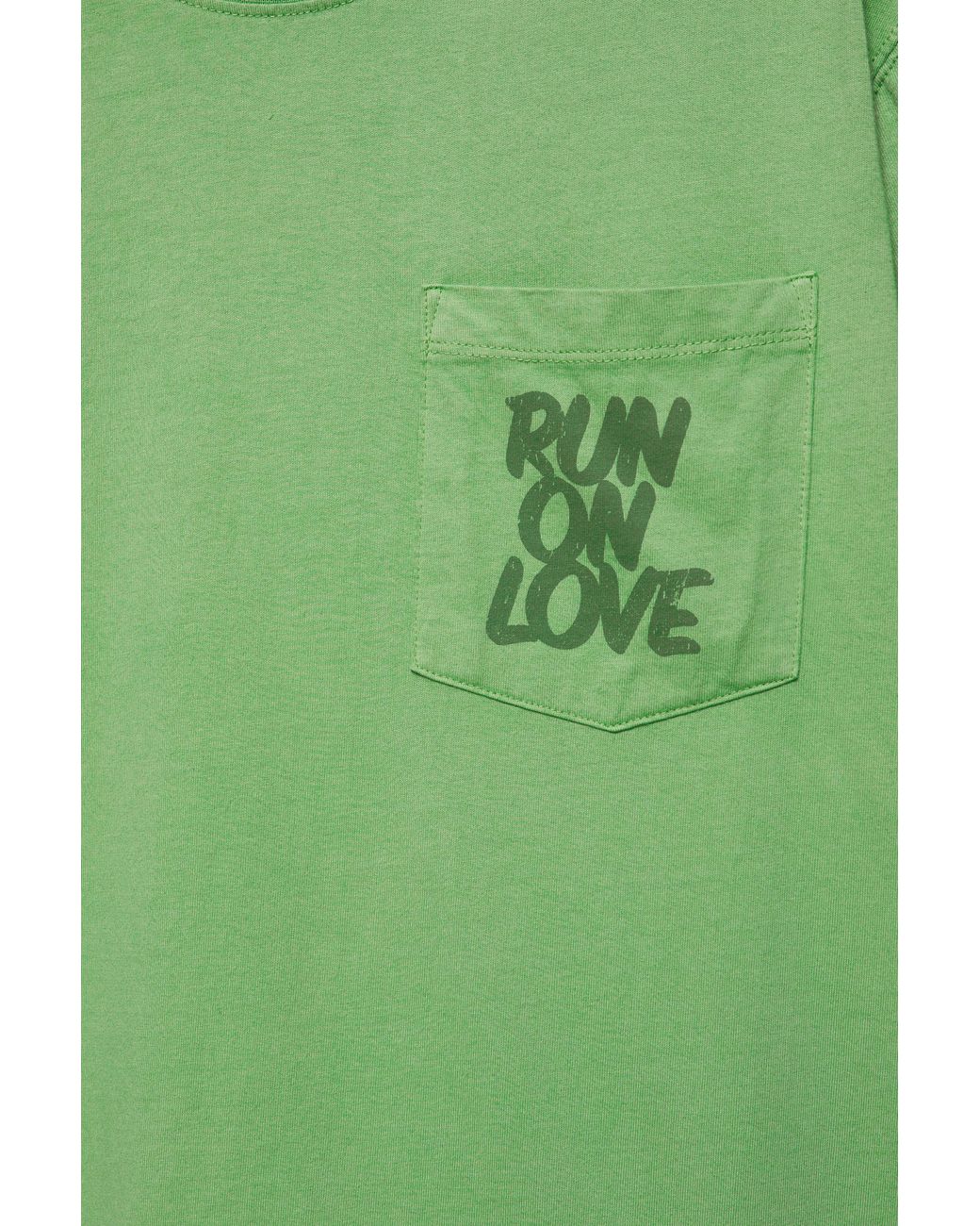 Pull&Bear Green Regular Fit Graphic Pocket T-Shirt for men
