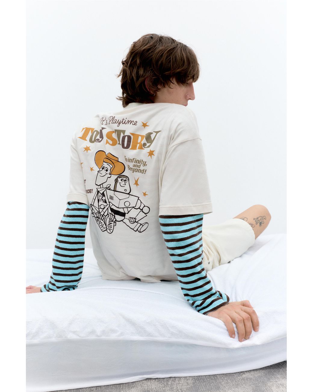 Pull&Bear White Oversize Toy Story T-Shirt for men