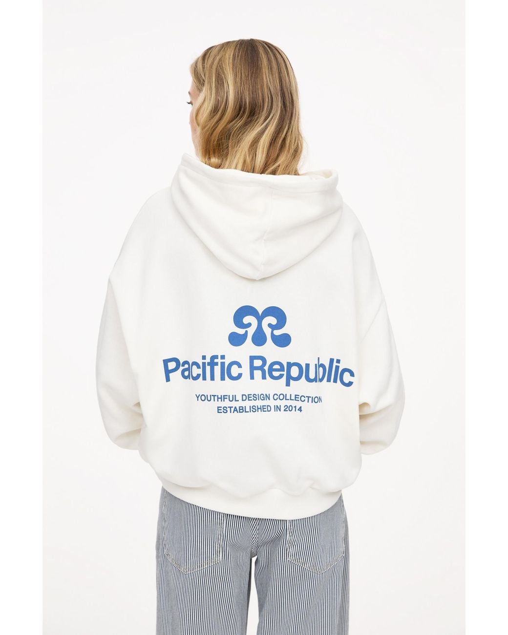 Sweat-shirt Rayé Ivoire Pacific Republic Taille M - Unisexe, 100% Coton, Occasion En Parfait état