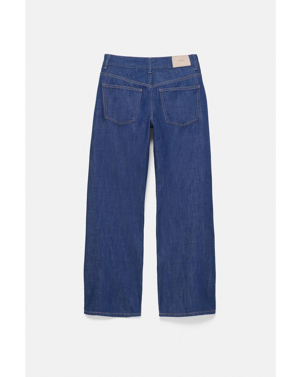 Pull&Bear Blue Low-Rise Straight-Leg Jeans