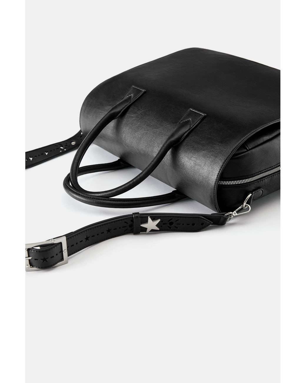 Pull&Bear Black Oscar Ouyang Suede Crossbody Bag for men