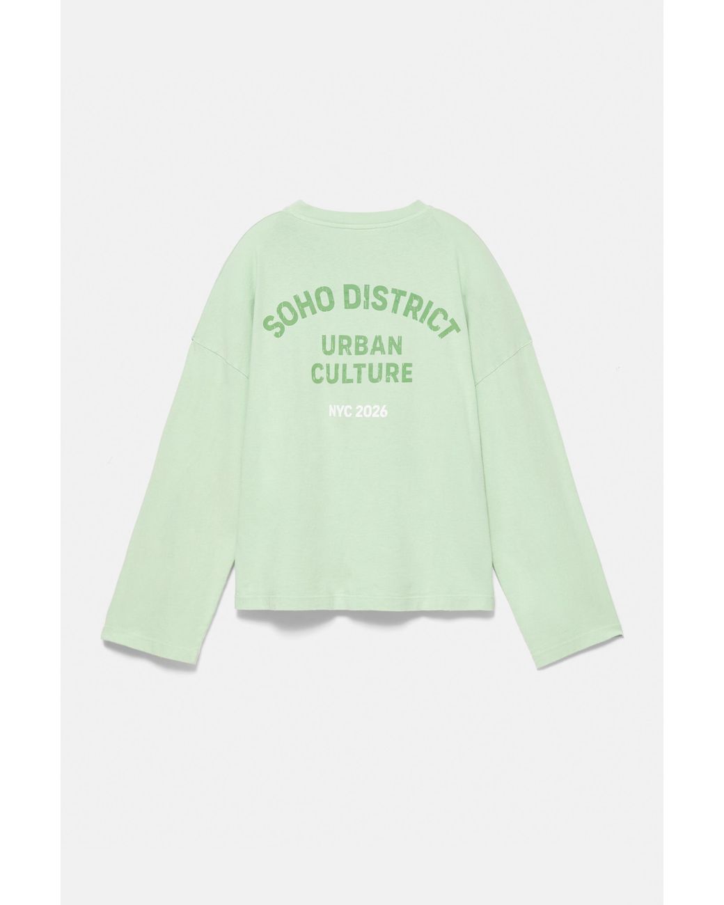 Pull&Bear Green Soho Oversize Graphic T-Shirt