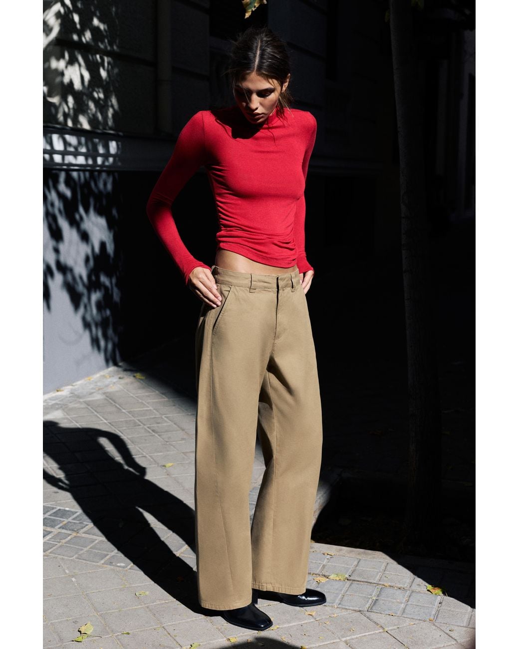 Pull&Bear Top With Gathered Sides