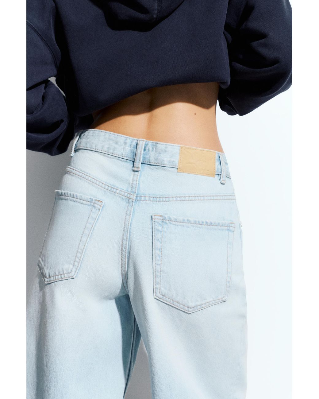 Pull&Bear Blue Jorts Mit Tiefer Bund