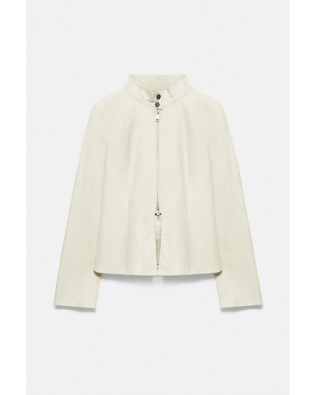 Pull&Bear Red Fitted High Neck Jacket