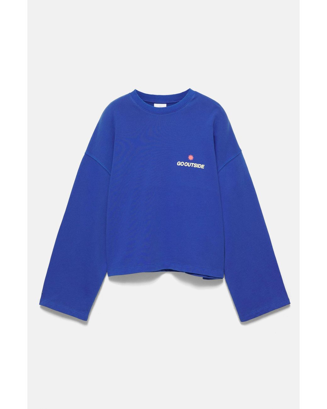Pull&Bear Blue Sun Graphic Sweatshirt