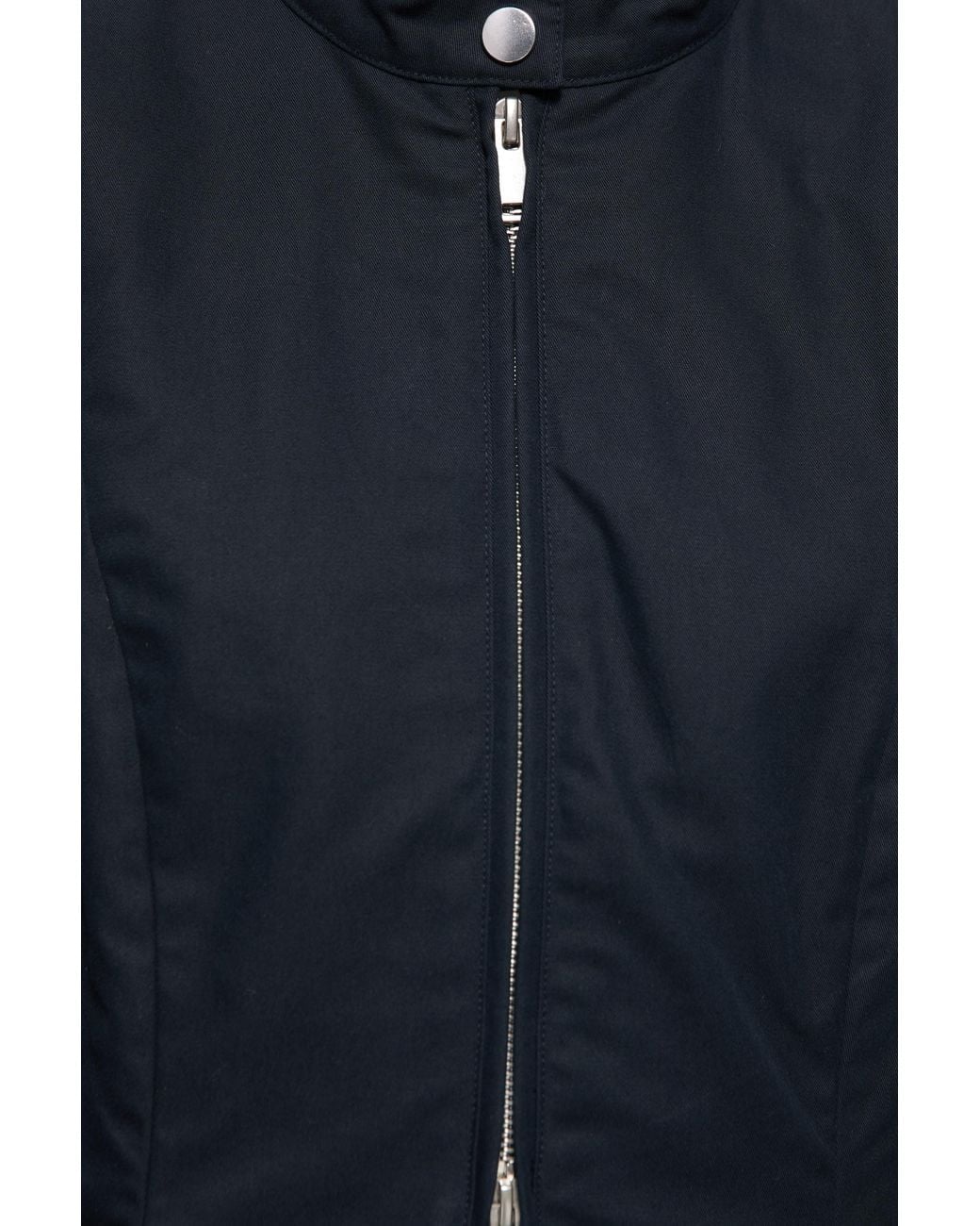 Pull&Bear Blue Fitted High Neck Jacket