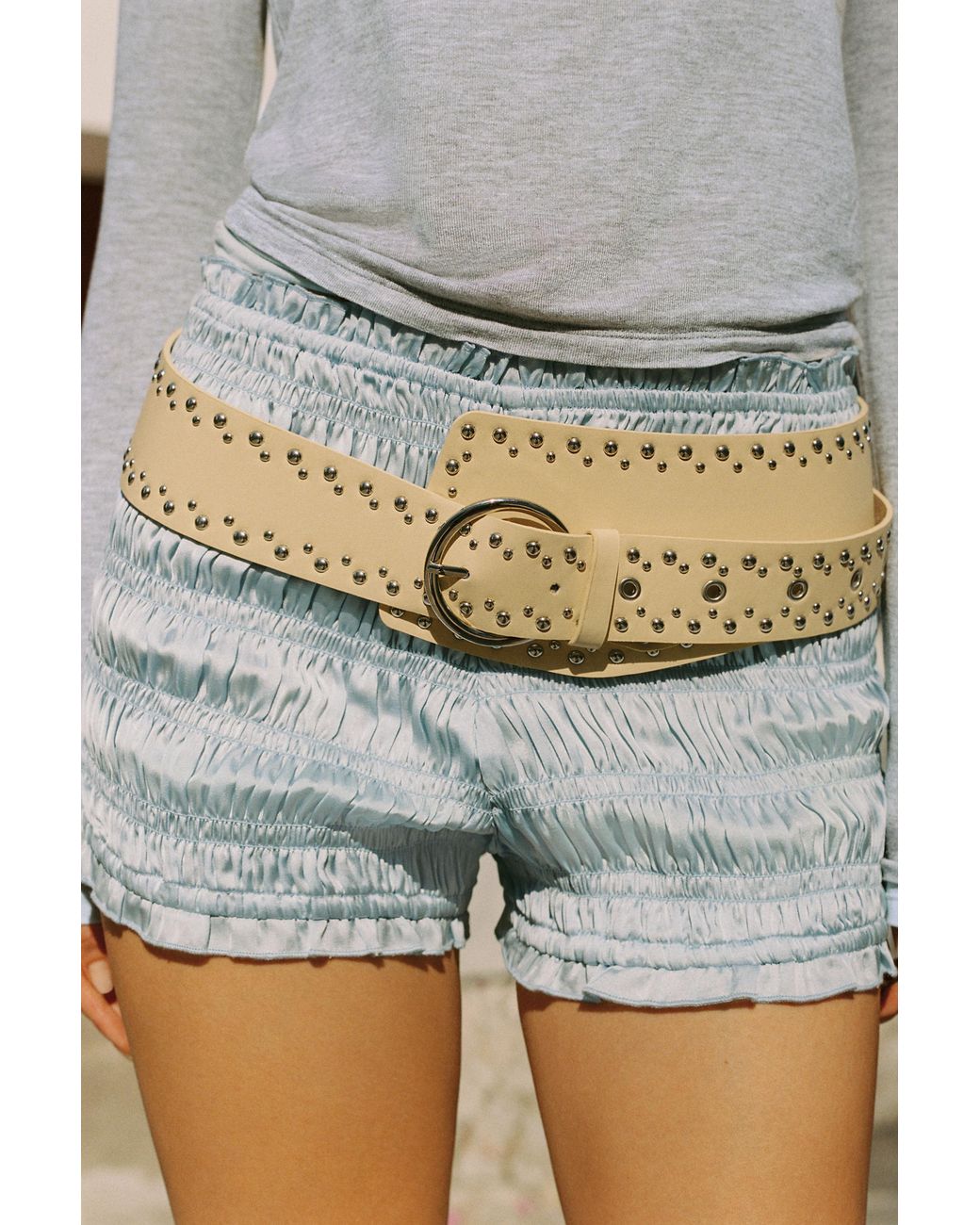 Pull&Bear Multicolor Wide Studded Belt